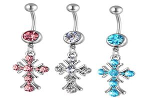 D0550 Cross Belly Belly Button Ring Mix Colors01234565731683