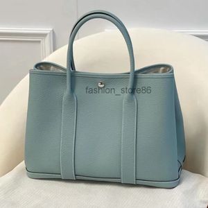 30cm Garden Party Celeste Green Designer Classic Brand H Luxury Bag High Quality Genuine Leather Fashion 260g