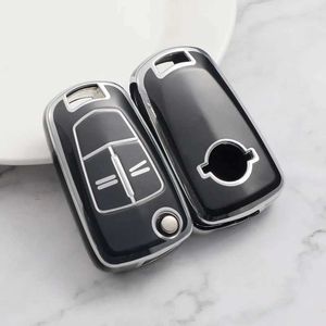 Car Key TPU Style Car Remote Key Case Cover Holder Shell Fob For Opel Vauxhall Corsa Astra Vectra Signum 2 Button Keychain Accessories T240509