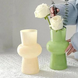 Vases Retro Nordic Style Table Decorative Glass Flower Vase Dried Hydroponics Plant Bottle Home Decor
