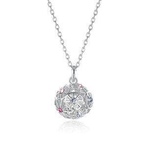 Sterling silver halsband kristall från Swarovski Elements S925 Silverfärgad kulhänge halsband Trendiga damer julklappar Potal 276Z