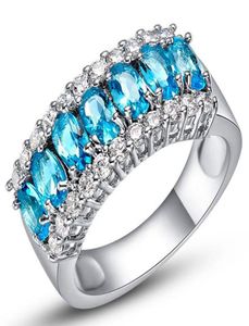 925 Sterling Silver Rings Crystal Rhinestone Cluster Ring Retro Jewelry 4 Storlek för alternativ Modell nr R0039257878