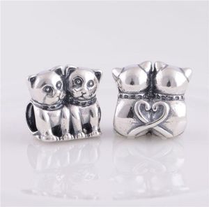 925 Sterling Silber Perlen Fit Brazelets Schmuck authentische neue Katzen Schraubkern -Stopper -Charme, DIY -Making mit europäischen Frauen Armband3208147