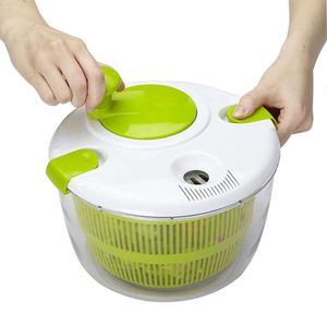 Washer Vegetable Dryer 5L Salad Drainer Strainer with Bowl & Colander, Multi-Use Lettuce Spinner, Fruit Washer, Pasta and Fries Spinner ,