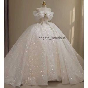 Dubai Arabic plus size wed dress Ball Gown Wedding Dresses sexy Sweetheart Backless Sweep Train Bridal Gowns Bling Luxury Beading Sequins Wed Dresses shiny gown