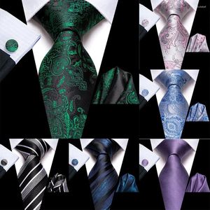 Bow Ties Hi-tie projekt kwiatowy zielony czarny niebieski jedwabny jedwabny krawat ślubny dla mężczyzn kostki mankiet dar męski krawat mody biznesowy