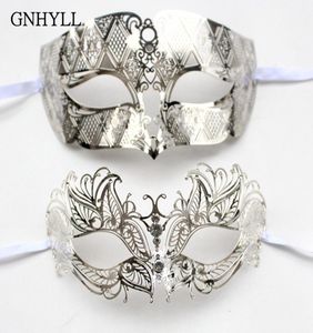 Gnhyll Metal Filigree Rhinestone Venetian Masquerade Par Mask Par Ball Event Wedding Party Mask Lot Costume Men Women5886227