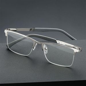 Óculos de sol Readinga de óculos de moda Moda Anti-azul metal de metal de meia moldura olha de olho de óculos de computador UV 1 0- 4 316s
