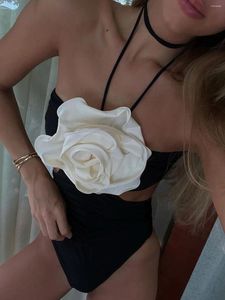 Women's Swimwear One-piece Swimsuit Women European And American Bikini 3D Three-dimensional Flower Lady