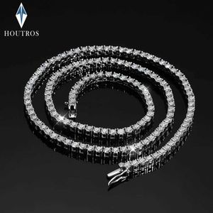 Chains 3/4/5/6.5mm All Moissanite Tennis Necklace Women Men 925 Sterling Silver Real Moissanite Diamond Neckchain Hip Hop Party Jewelry d240509