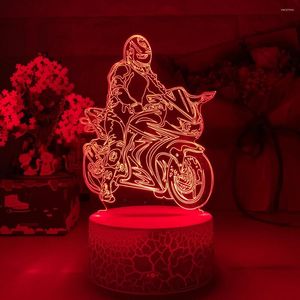 Luci notturne d lampada motocicletta corridore jonathan rea action figure luce notturna per decorazioni per la casa regalo di compleanno regalo di compleanno Luce a led