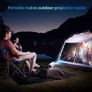 Projectors Hy300 4K Video Projector Android 11 4G 5G Dual WiFi 120 Ansi 1280x720p BT5.0 Max 130 in for home theaters and outdoor projects J240509