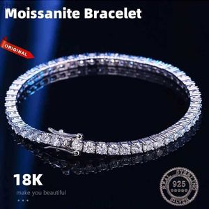 Chain Original D VVS1 Mosilicon Tennis Ball% S925 Pure Silver Plated with 18k White Gold with GRA XW