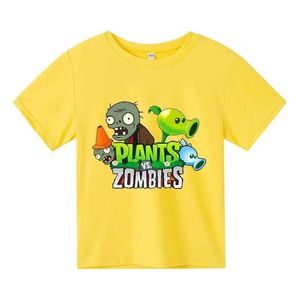 T-shirt interessanti magliette per uomini e donne piante pvz contro piante di zombi contro zombi 2 t-shirt childrens t-shirts video game gental garden planl2405