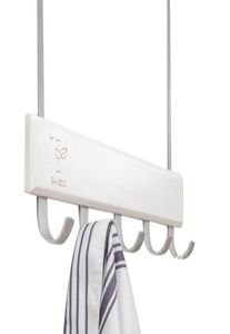 Over Door Hooks Multifunction Hanging Rack Wooden Coat Hanger Door Hook Rack Wall Hanging for Cloth Pants Hat Towel Punch F4014879