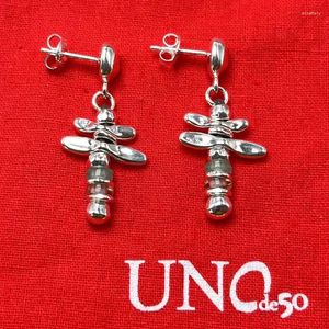 Stud Earrings 2024 UNOde50 Selling Spanish Fashion Exquisite Luxury Women's Romantic Jewelry Gift Bag With