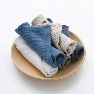 Towels Robes 5 PcsWashcloth Facecloth Baby Cotton Square Towels Handkerchief Muslin Cloth Feeding Bib Infant Wash Hand Face Wipes Dropship