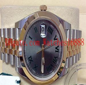 Fabriksleverantör Luxury Datejust 41mm 126303 Bicolour Wimbledon Dial Rostfri Steel Movement Automatic Mens Watch Watches1181704