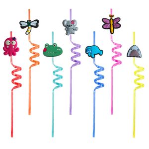 Engångsplast STS Animal tema Crazy Cartoon Decoration Supplies Birthday Party Favors St Girls Decorations Drinking For Summer Otixg