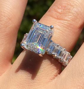 Anéis de promessa de alta qualidade para mulheres Sparkling CZ Declaração Anel de casamento Ring Jewelry Bague Femme Gifts6658166