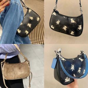 10A Fashion Square Dog 2024 One Cute Bags Baby Teri New Underarm Coating Old Flower Designer Shoulder Crossbody Small PVC Uadpd