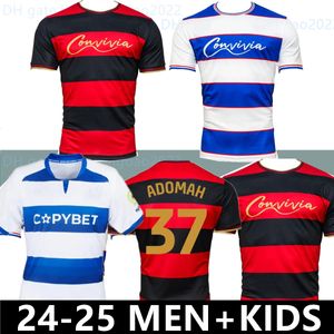 23 24 25 Queens Park Rangers футбольные майки дома 2024 2025 QPR Bobby Zamora QPR Футбольные рубашки L.Dykes T.Roberts C. Willock A. Adomah M.Bonne Men Men Football Promotion Promotion