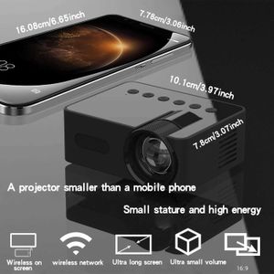 Projectors YT100 wireless connected mobile projector small high-definition home theater no need to occupy space J240509