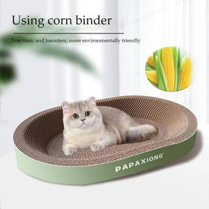 Raspagadores de gatos brinquedos para gatos redondo oval gato scratcher bed gato arranhando posta