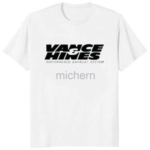Herren-T-Shirts Vance Hines gedrucktes Mode-Herren T-Shirt inspiriert von Motorradrennen-Auspuffanlagen Herren T-Shirt Casual Lose Harajuku Soft T-Shirt D240509