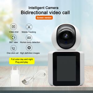 Видеозвон Intelligent Wi-Fi Camera 2,8-дюймовый цвет TFT Display 1080p один щелчок Call IP Добрабатный видео-вызовой камера наклона кнопки № с TF 32G 64G 128G
