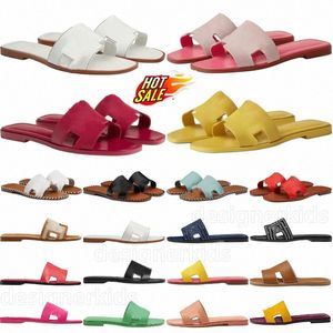 designer sandals oran slippers Calfskin Leather Blanc Nior Rose Pale Epsome Etoupe Bleu Clair Denim Rouge Jaipur Granit Flash Orange woFQns#