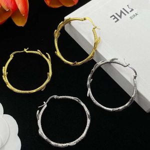 Smycken örhängen triumfal stor cirkel silvernålörhängen enkla atmosfäriska mässingsmaterial örhängen örhängen för kvinnor