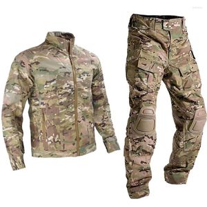 Jaquetas de caça ao ar livre de homem ternos de camuflagem de camuflagem roupas de camada de camping à prova d'água