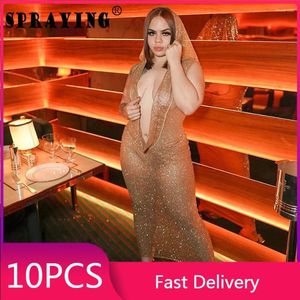 Casual Dresses 10 For Women Summer 2024 Hooded Sleeveless Backless Maxi Dress Bulk Items Wholesale Lots Sexy Cover Up Clothing S12937