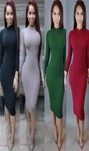 Winter Soft Cotton Stretch Black Party Dresses Plus Size Skinny Sexy Club Wear Gorgeous Warm Maxi Bandage Bodycon Dress4870741