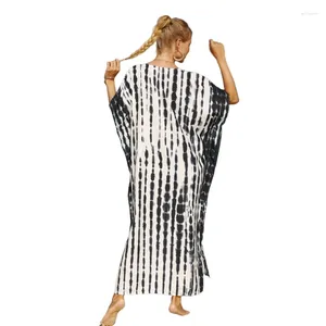 Vestido de praia de praia encobrimento de Kaftans casuais soltos para mulheres