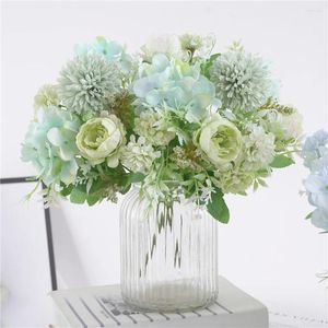 Decorative Flowers Beautiful Artificial Silk Fake Wedding Valentines Bouquet Bridal Decor Realistic Supplies Hochzeit