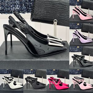 Lüks Tasarımcı Yüksek Topuklu Sandallar Kadınlar için Elbise Ayakkabıları Yaz Sandles Stiletto Topuk Saçlı Ayakkar Slaytlar Ayakkabı Ayakkabı