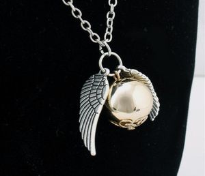 Ny ankomst Quidditch Golden Snitch Pocket Necklace NE0010 Hela J1218318F9519350