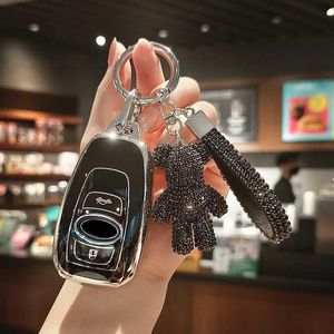 Ключ автомобиля мода TPU CAR Удаленный ключ обложка FOB Shell для Subaru Forester XV Outback BRZ WRX STI Legacy Impreza Crosstrek Keychain T240509