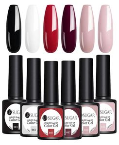 Gel de unhas uu açúcar esmagamento conjunto de 46pcs kit vernizes glitters semi -base permanente de camada superior UV ART9183489