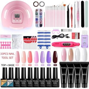 Gel de unhas Yinkiznail Conjunto de 54w Lâmpada Máquina de perfuração Máquina de manicure Poligéis Polishol Soak Art Tools7677514