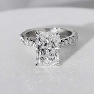 Jovovasmile 3 CT Radiant Cut 18K White Gold Moissanite Fedning Freed For Woman Engagement Gine Jewelry