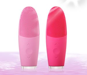 Ultra Face clean Brush Electric Waterproof Silicone Facial Cleansing Brush Face Roller Massager Blackhead Removing2070809