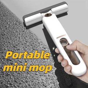 Mini Squeeze Mop Portable Cleaning Mop Handheld Desk Bathroom Car Window Glass Sponge Cleaner Household Cleaning Tools 240508