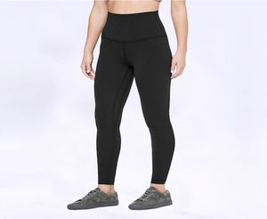 Solid Color Women Yoga Pants High midje Sports Gym Wear Leggings Elastic Fitness Lady Overa Fu Tights Workout Size XS-XL9299802