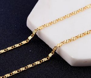 KASANIER 10pcs gold and silver Clavicular necklace stamp fashion women 2MM width Figaro necklace Guarantee Long Jewelry Gift4450321