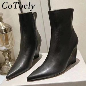 Botas de luxo de luxo de qualidade salto tornozelo mulheres sexy pontas pontuadas na passarela