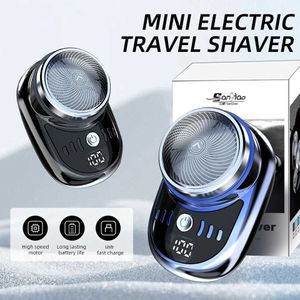 Razors Blades Mini Electric Travel Shaver Portable Mens som laddar USB Intelligent Q240508