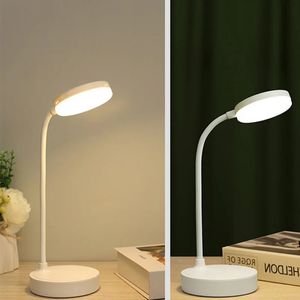  Masa lambası USB Fiş Şarj Edilebilir Masa Yatağı Okuma Kitap Gece Işığı LED 3 Mod Karartma Göz Koruma Başucu 240508